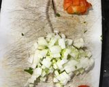 A picture of step 1 of Veg Raita.