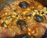 A picture of step 6 of Chawli Vangi Batata Bhaji (Traditional Cow Peas with Brinjal and Potatoes).
