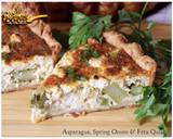 Asparagus, spring onion and feta quiche recipe step 1 photo