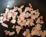 A picture of step 3 of Vickys Bacon & Tomato Spaghetti, GF DF EF SF NF.