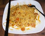 Foto langkah ke 6 dari resep Spageti bolognese jamur kancing ekstra pedas.