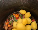 A picture of step 4 of Breakfast inspo | potatoes and beef.