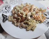 Foto del paso 4 de la receta: Pasta con nata, pollo y champiñones