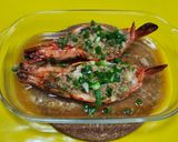 รูปขั้นตอนการทำที่ 7 ของ กุ้งลายเสือนึ่งกระเทียม