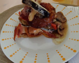 Foto del paso 15 de la receta: Pollo amb berenjena, bacon y patata panadera