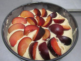 Torta de ciruelas frescas y  yogurt