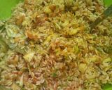 A picture of step 2 of Steamed Rice with Vegetables.