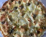 Une image de l'étape 2 de Quiche au poireaux oignons et fromage.