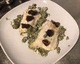Une image de l'étape 7 de Filets de loup de mer à la crème d'algues et truffe noire du Périgord.