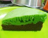 Foto langkah ke 5 dari resep Bolu kukus pandan cokelat gluten free moist empuk.
