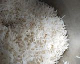 A picture of step 1 of Triple Schezwan fried rice.