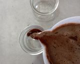 Foto langkah ke 3 dari resep Puding Brownies Cokelat Lumer Vla Matcha.