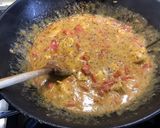 Une image de l'étape 14 de Poulet aux poivrons rouges crème et parmesan.