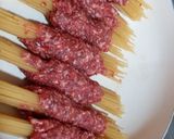 صورة لخطوة 2 من وصفة اسياخ اللحمة بالمعكرونة 🍖🍝