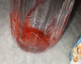 A picture of step 3 of Iced banana shake with rooh afza 😋😋😍😍.