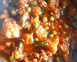 A picture of step 2 of Khada Pav Bhaji Sizzler.