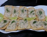 A picture of step 5 of Smoked salmon paté with capers, lime and fresh dill .