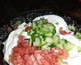 A picture of step 2 of Labneh with Vegetables (Diet Salad).