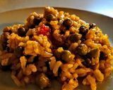 Csirkés-borsós paella recept fázis 2 fotója
