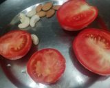 A picture of step 1 of Jain Matar Paneer.