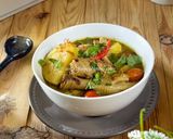Gambar langkah 8 resipi Sup Ayam Mamak.