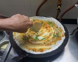 A picture of step 1 of Schezwan pav bhaji dosa.