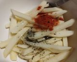 Foto del paso 2 de la receta: Merluza rebozada con papas fritas 2 versiones todo al horno