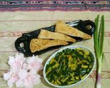A picture of step 5 of Leek Sabji.