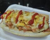 Foto del paso 8 de la receta: Perrito🌭caliente con jamón🥯y ensalada🥓🥯🧀🧅🍎🥕