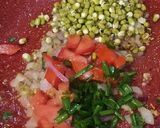 A picture of step 2 of Spicy sprouts masala sandwich.