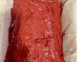 A picture of step 2 of Red Velvet Cheesecake Brownies.