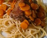 Une image de l'étape 7 de Tournedos aux carottes accompagnés de spaghetti 🐂🥕.