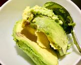 A picture of step 1 of Avocado and Smoked Salmon Toast.