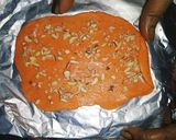 A picture of step 4 of Mithai roll with two main Ingredients.