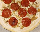 A picture of step 6 of Chorizo Pizza/Flammekueche.