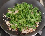 A picture of step 4 of Brahmi  leaves and egg subji.