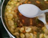 A picture of step 2 of Veg Hot and Sour Soup.