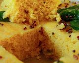 A picture of step 5 of Instant Khaman Dhokla.