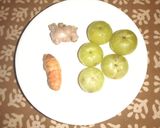 A picture of step 1 of Amla Turmeric Ginger Juice.