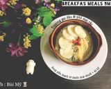 Hình bước làm 4 của món Soup Yến mạch, lơ xanh mix chuối + kỉ tử organic