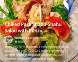 A picture of step 1 of Chilled Pork Shabu-Shabu Salad with Ponzu.