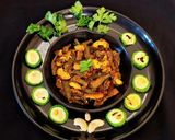 A picture of step 5 of Kaju Karela Sabji.