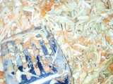 Fried cous cous,chicken with coleslaw and chips