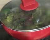 A picture of step 4 of Lal Mathachi Bhaji or Lal Saag Bhaji.