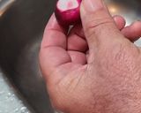A picture of step 1 of Pickled Radishes.