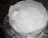 A picture of step 7 of Rainbow Crepe Cake.