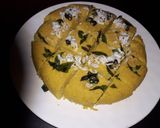 A picture of step 1 of Instent Besam dhokla.