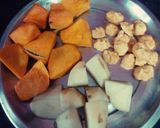 পুঁই কুমড়ো ঘণ্ট(pui kumro ghonto recipe in Bengali) রেসিপি ধাপ - 1 ছবি