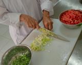 A picture of step 2 of Fried Papas Criollas with Shredded Beef and Sauce.
