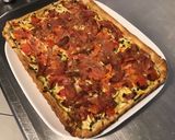 Une image de l'étape 11 de Tarte aux courgettes, tomates, lonzo crème de basilic et épices.
